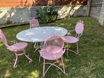 Vintage Wrought Iron Patio Set