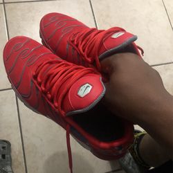 Nike Air Max Pl., University red pure platinum