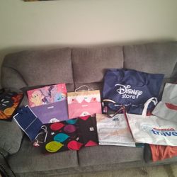 Assortment of shopping, party, travel designer bags