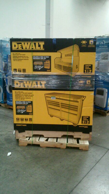 Dewalt 52 inch roller steel tool chest combo yellow