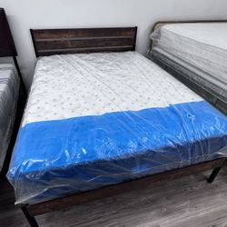 Beautiful Premium Thick Queen Hybrid Mattress. Even Better Get It’s Box Spring For Extra $50. Best Deals In Town For Brand Name And Quality Mattresss.