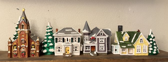Dept 56 Snow Village Lot Of Houses 