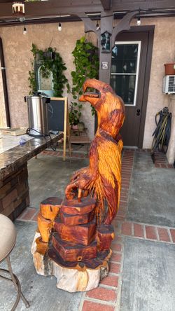 Wood carved bird