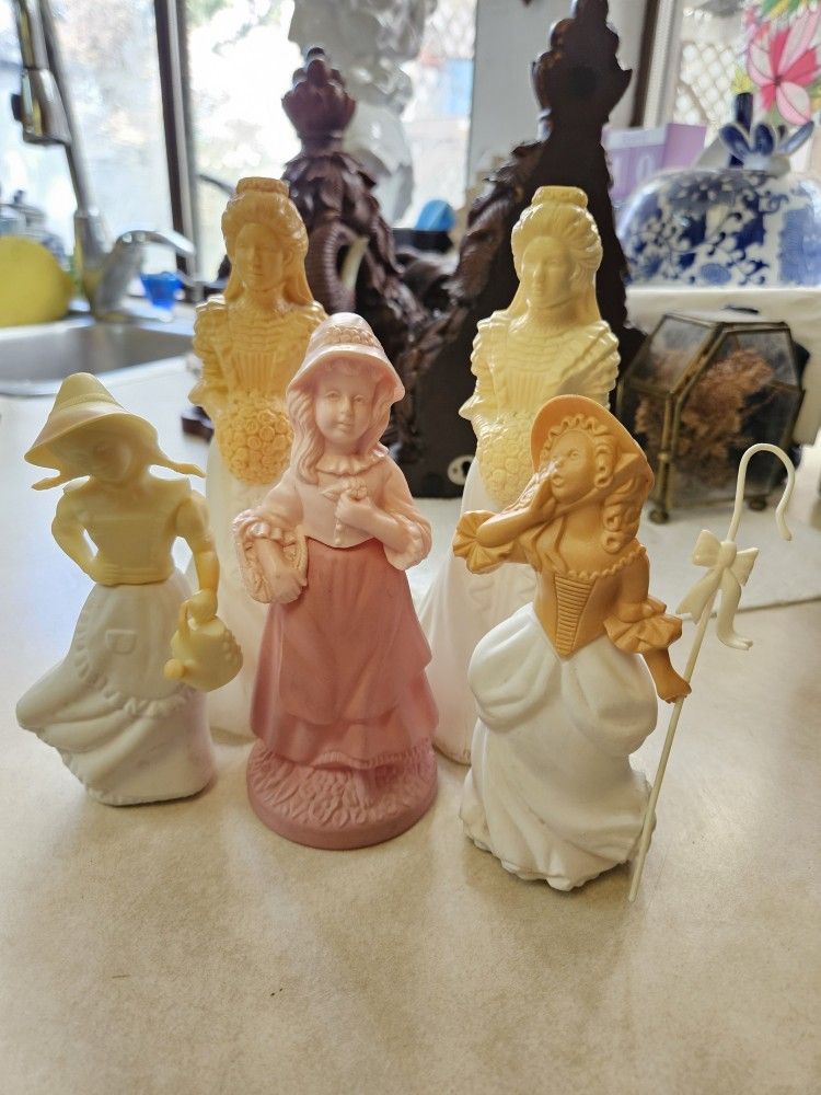70's Vintage Avon Perfume Figurine Bottles (5)