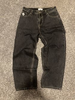 Black Baggy Smooth Jeans