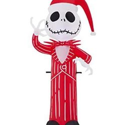 4 ft Jack Skellington Red-White Suit Holiday Inflatable Indoor Outdoor Christmas
