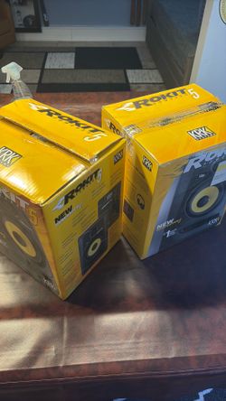 2 KRK Rokit Powered 5 Black Speakers Studio Monitors Open Box Music Production KRK Systems