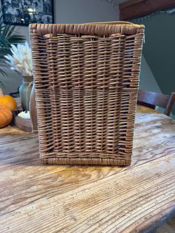 Picnic basket with cutting board.