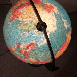 Lighted World Globe Map Standing