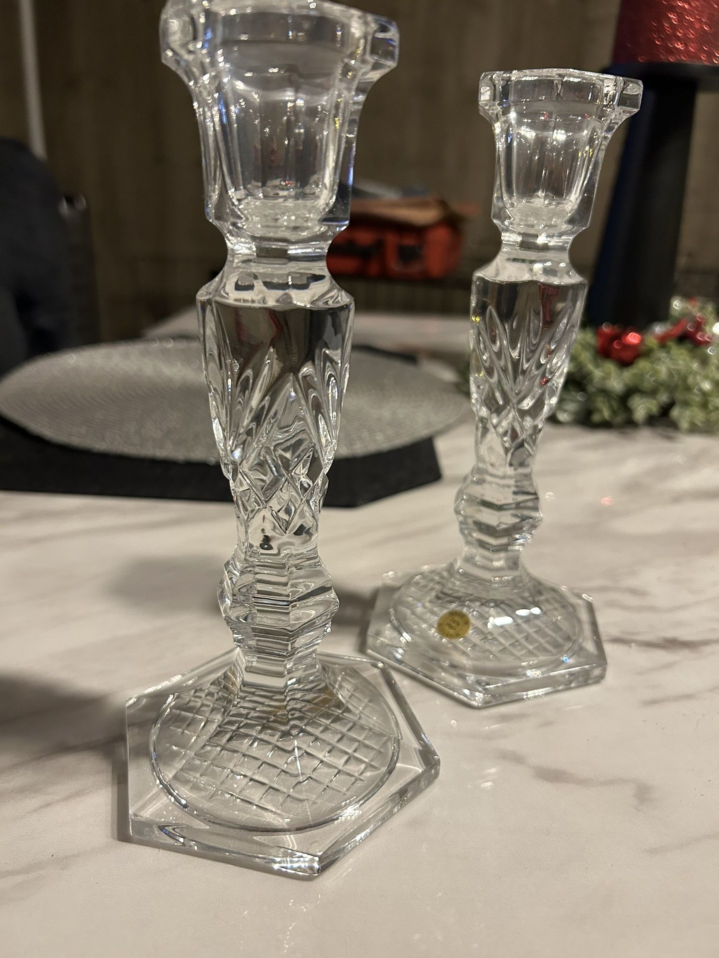 Crystal. Candle Holders