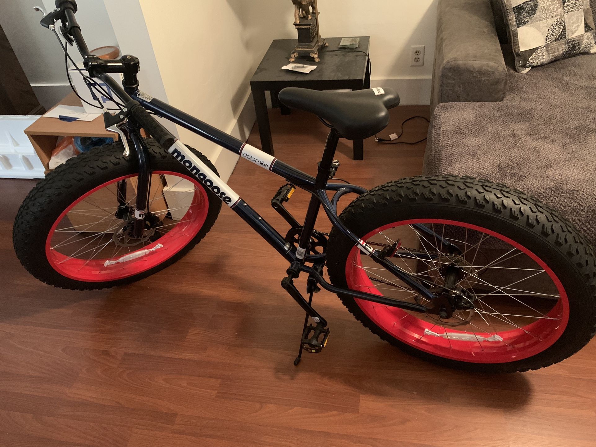 Brand New Mongoose (Dolomite) Mountain Bike has the fat tires. $300.