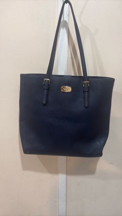 navy blue Michael Kors leather bag
