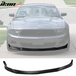 Fits 2010-2012 Ford Mustang V6 Front Bumper Lip Spoiler Splitter Unpainted Black PU