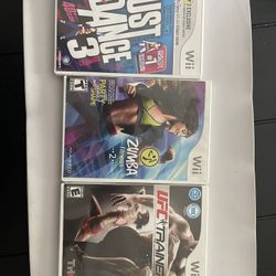 Wii three exercise games.  3 For $20