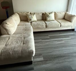 Large Beige Sectional Sofa – $250 OBO