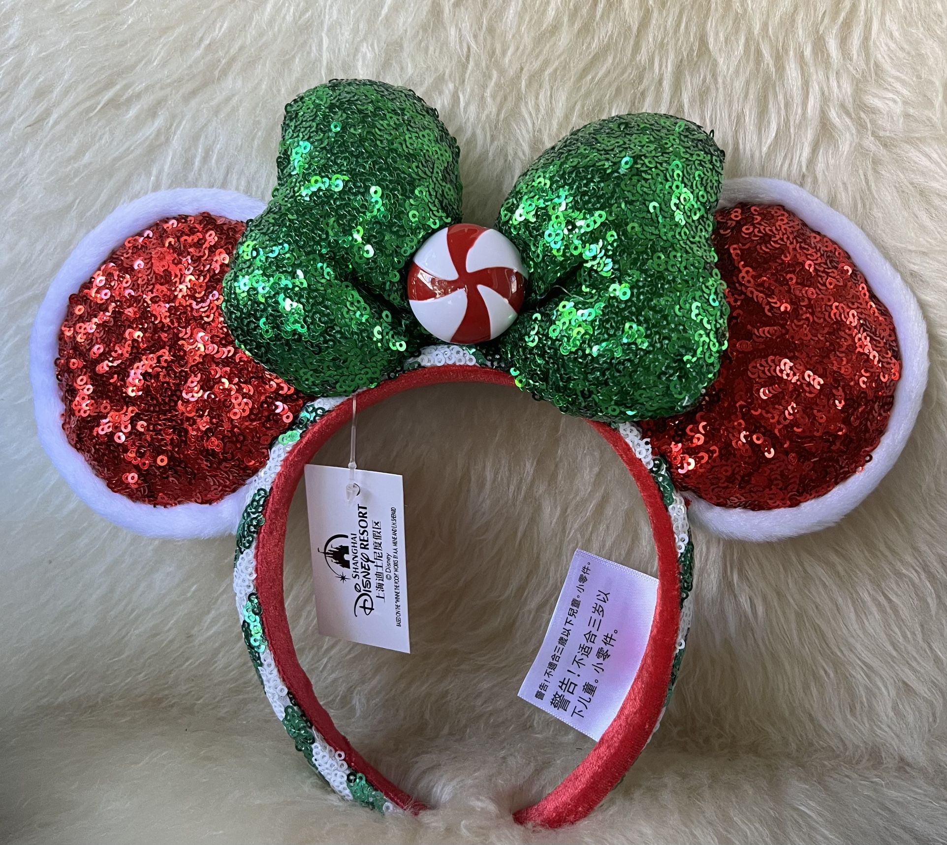 Ears Lollipop Ears Peppermint Candy Cane 2021 Christmas Disney Parks Headband US