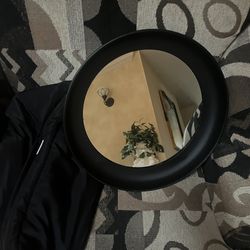 Black round 15 inch mirror