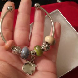 Murano Beaded Charm Bracelet