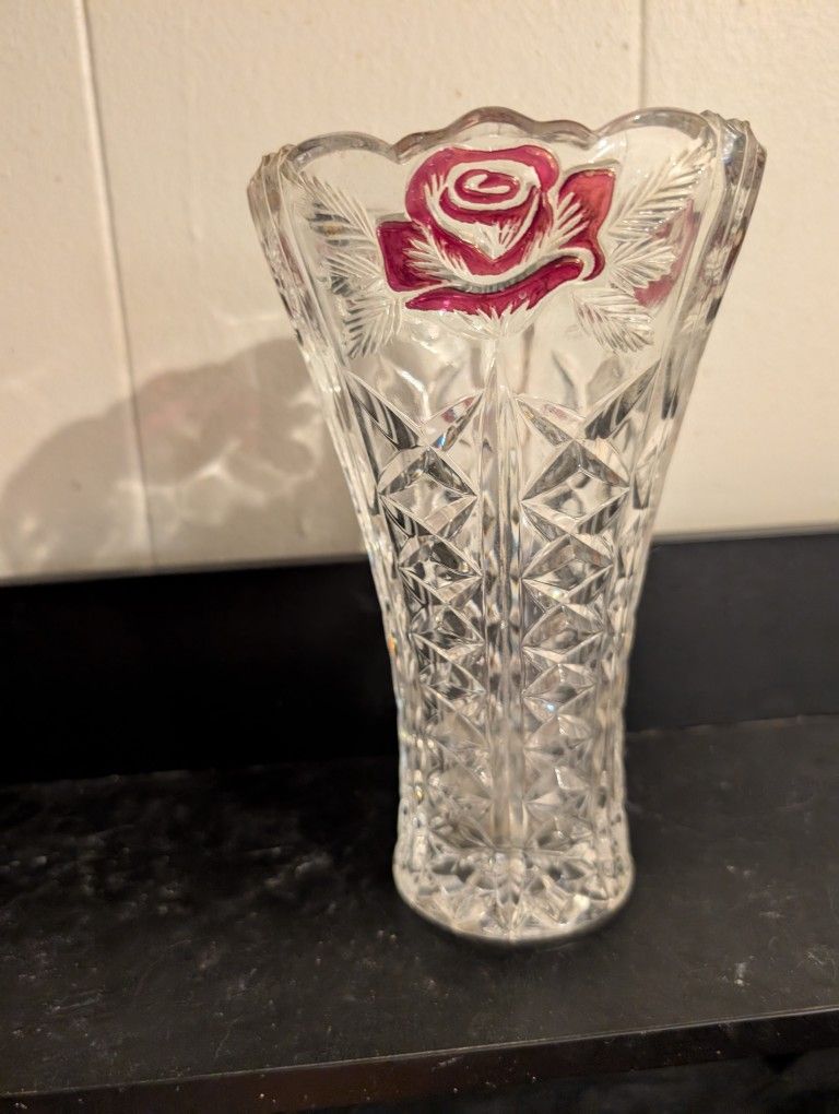 Antique Anna Hutte Bleikristall Lead Crystal Vase