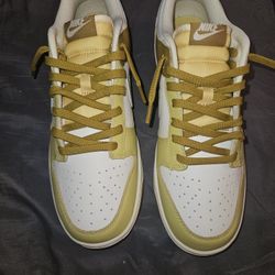 Nike Dunk Low Retro Yellow White Sneakers Men's Size-11