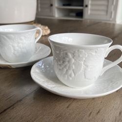 2 China Cups With Saucers