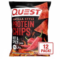 Quest Protein Chips – Hot & Spicy (12-pack case) - 2 Boxes