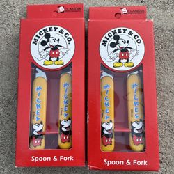 Mickey Mouse Child Size Spoon And Fork