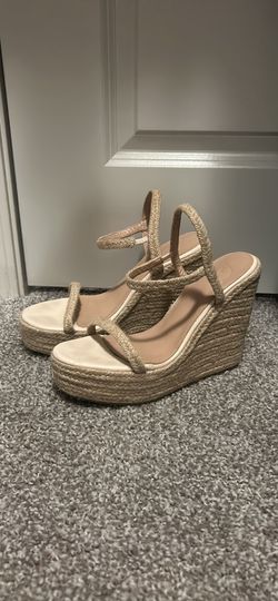 Women's Beige Nude Wedges