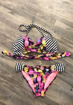 Large pineapple push-up bikini top and/or bottom