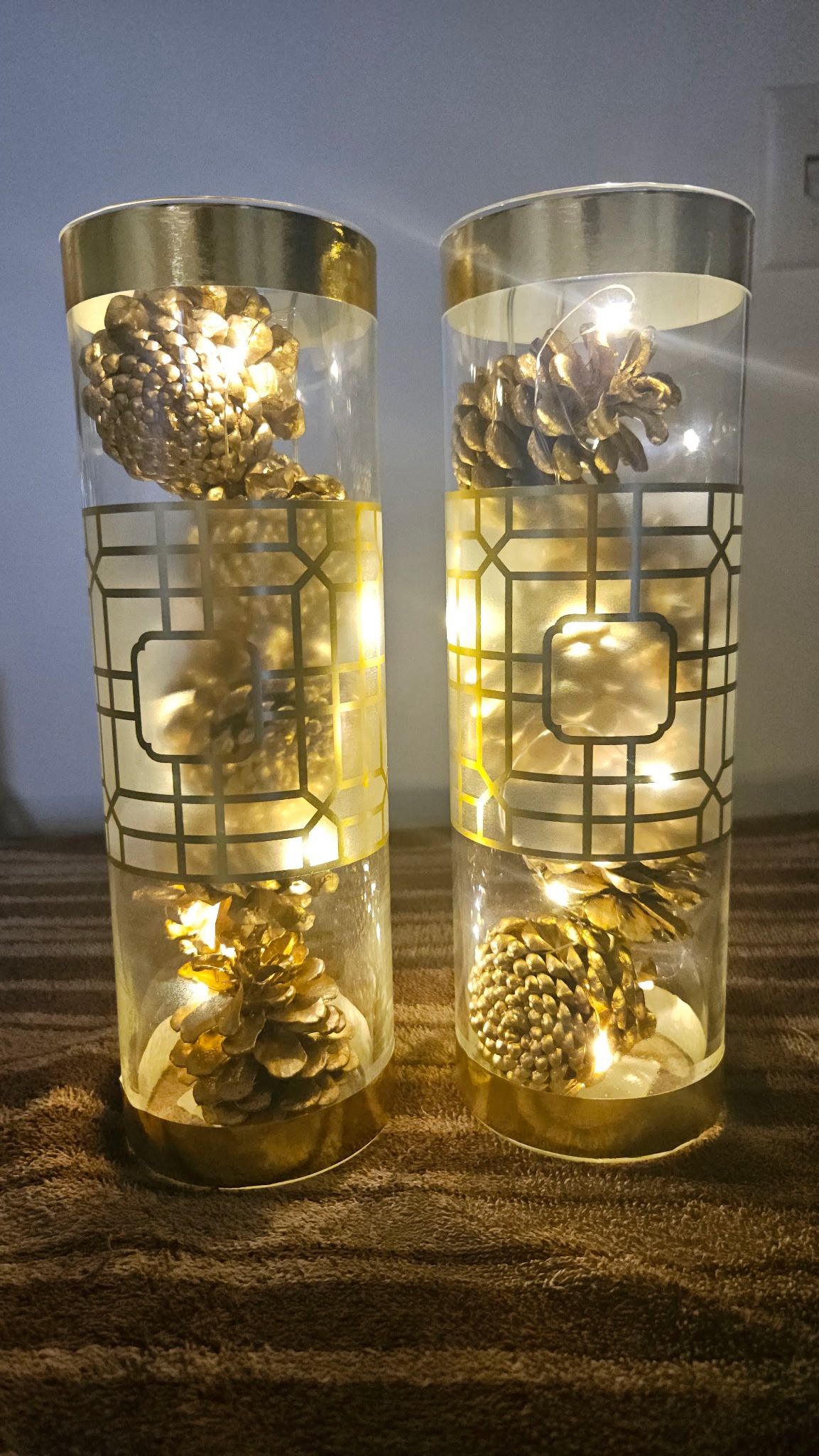 Golden Fall Vases