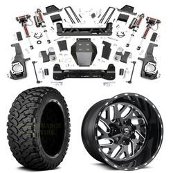 7” ROUGH COUNTRY VERTEX LIFT KIT RIM AND TIRE PACKAGE DEAL! FOR CHEVY/GMC 2500HD (20-22) 