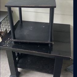 Moving Deal 2 Good Condition Black Tables Big And Small Get Both 
