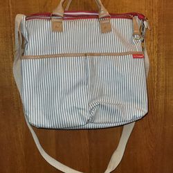 SkipHop Stripped Diaper Bag with Changing Pad
