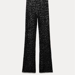 Black Sequin Dress Pants