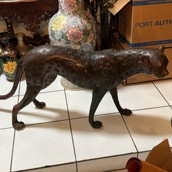 Leopard / Panther Sculpture Bronze
