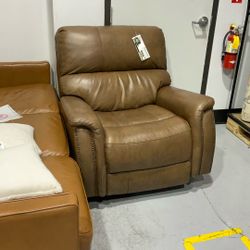 Power Rocker BarcaLounger Presley Leather Recliner