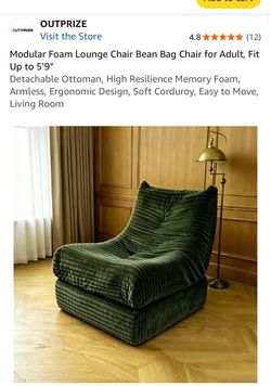 Modular Foam Lounge Chair Bean Bag Chair