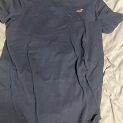 Hollister Shirt Navy Blue Medium