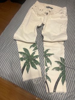 Palm Angels Palm Tree Distressed Jeans