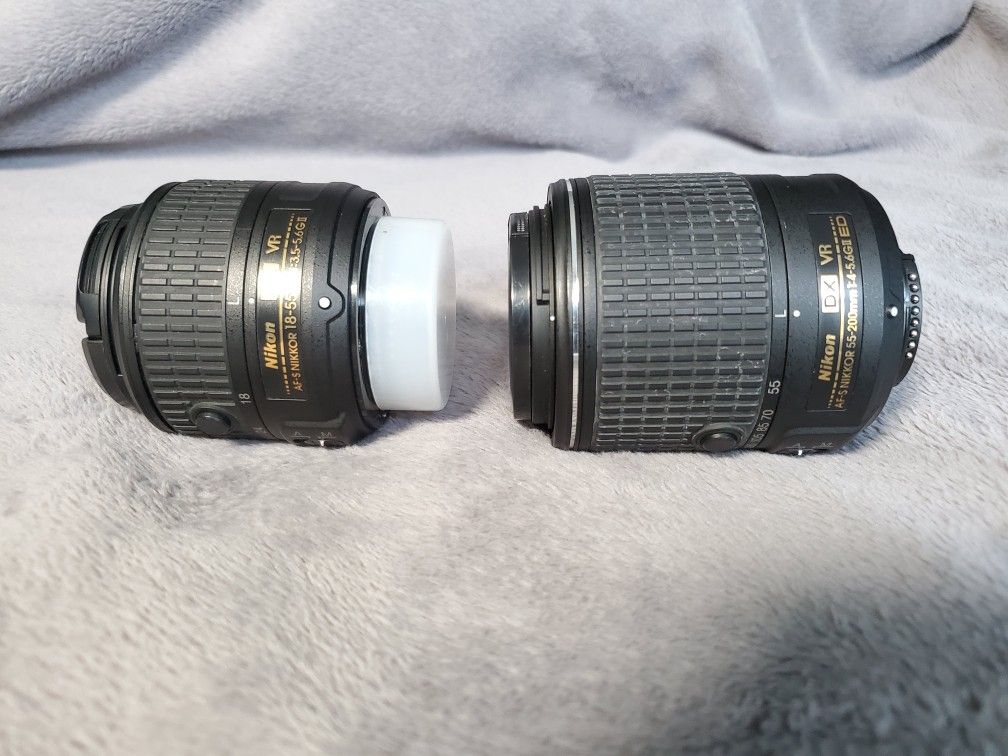 2 Nikon Lenses | 18 -55mm and 55 -200 mm