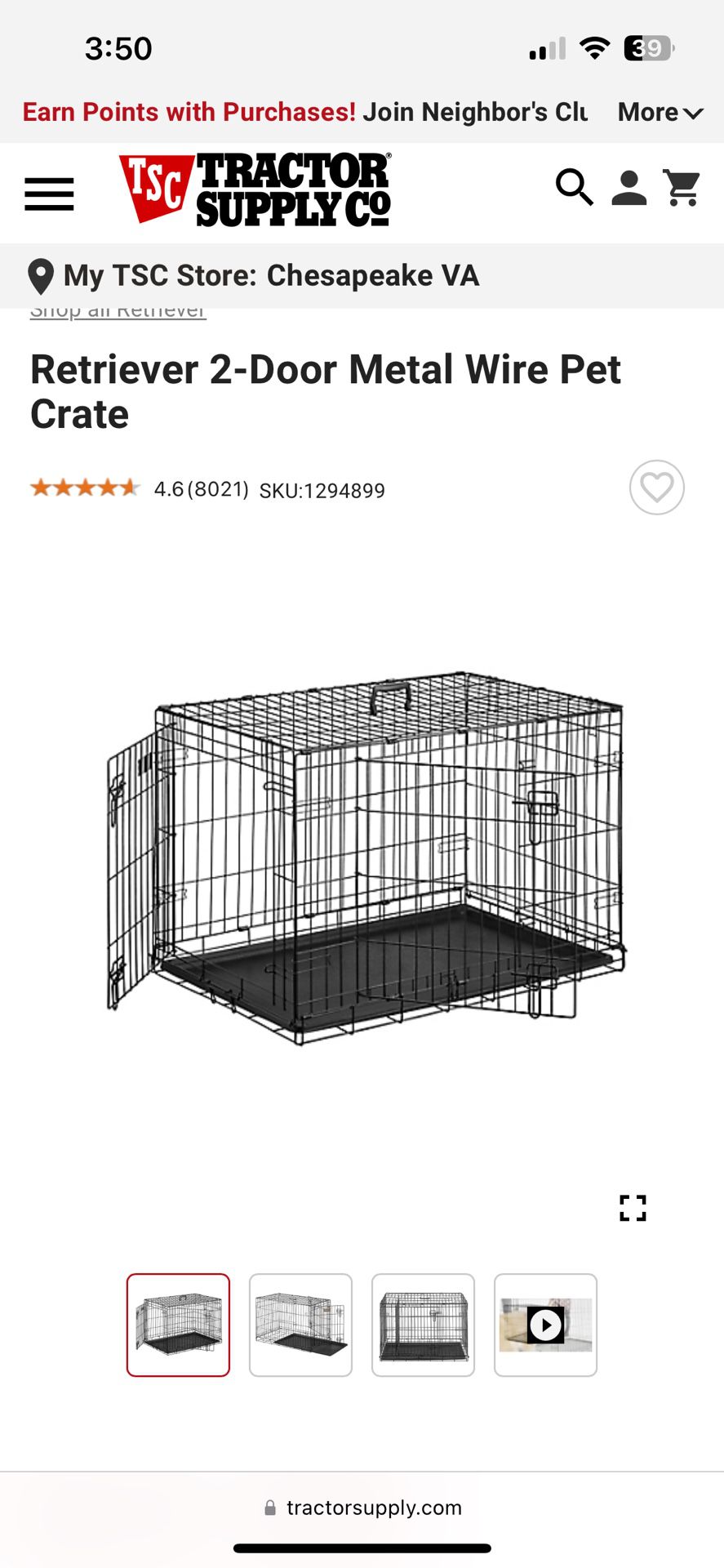 Dog crate For Sale