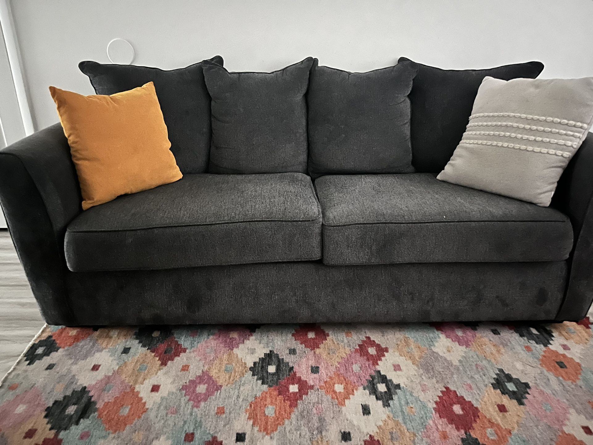 Dark Gray 2-Piece Living Room Set