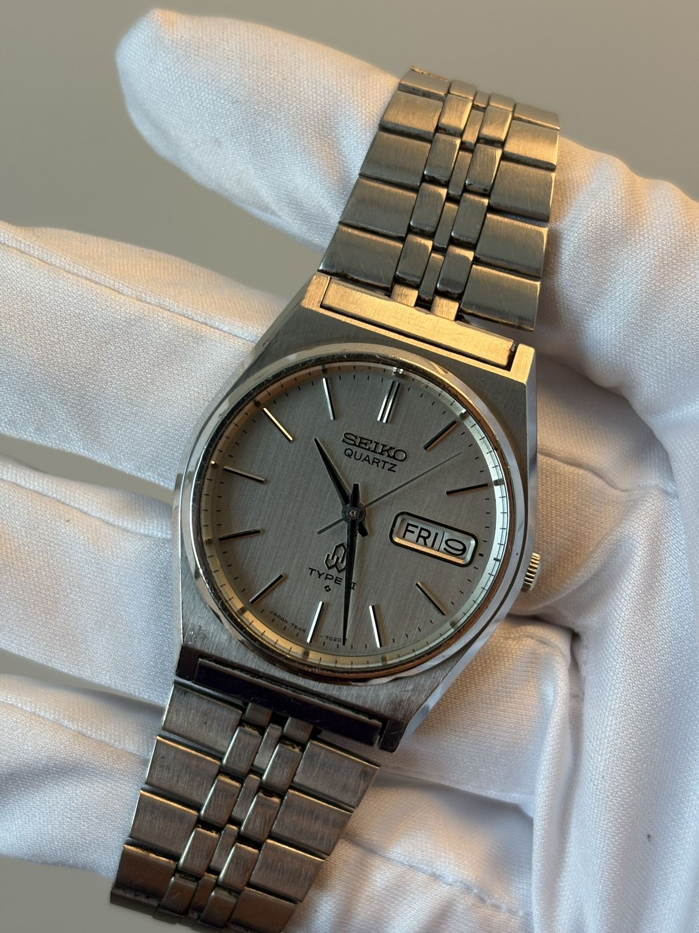 Seiko Type 2 Quartz Silver Dial Watch