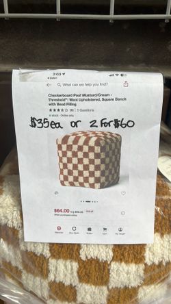 Threshold checkerboard poufs