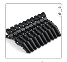 Hair Clips Matte Black 10Pcs Hair Sectioning Clips for Hair Styling Coloring Washing Cutting Professional Non Slip Clips for Women Salon