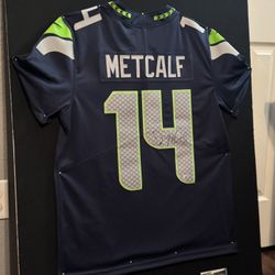 SIGNED Seattle Seahawks D.K. Metcalf Jersey Encased. 