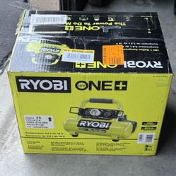 Ryobi 18V ONE+ Cordless 1 Gal. Portable Horizontal Air Compressor with 120 PSI Maximum Pressure (Tool Only