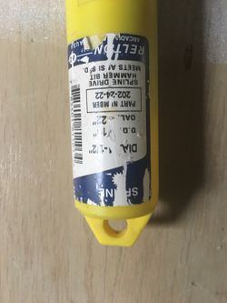 Relton Spline Shank Single Cutter Hammer Bit 1 1/2” x 22”