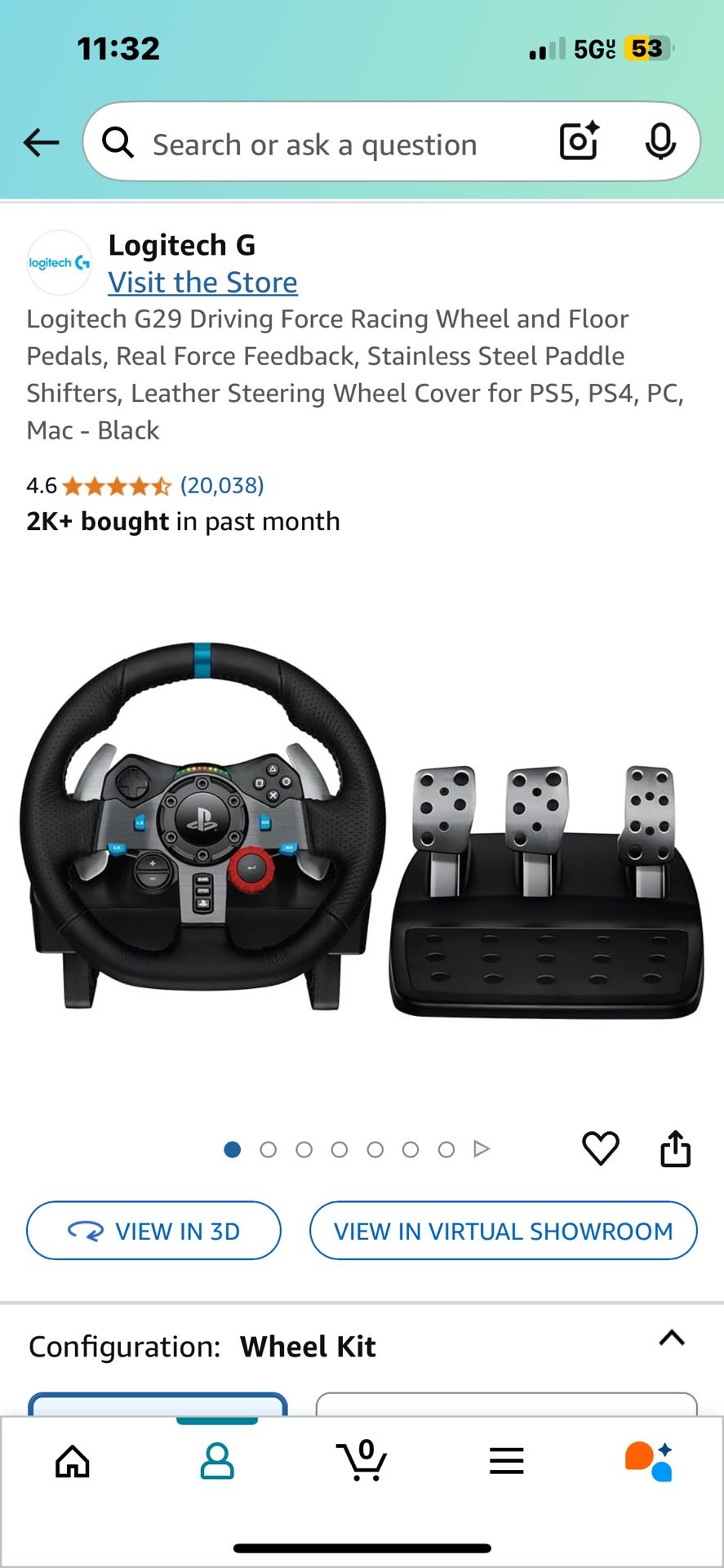 Logitech G29 Racing Wheel PS5/PS4/PC With Stand!