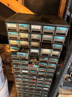 Multi drawer organizer for nuts, bolt screws, etc.